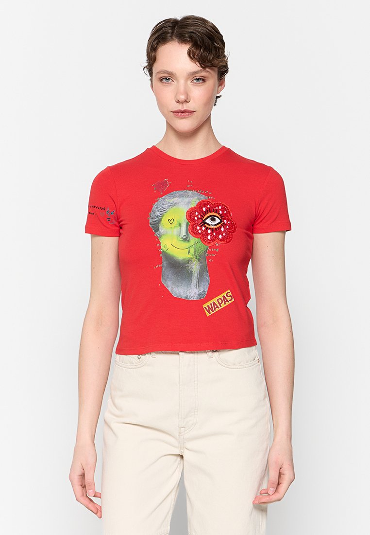 Desigual T-shirt print rood