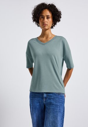 LOOK V-NECK - T-shirt basic - blau