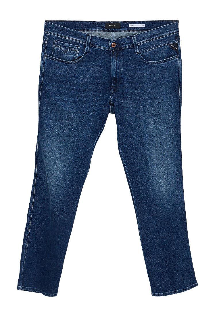 Replay Plus Slim fit jeans donkerblauw
