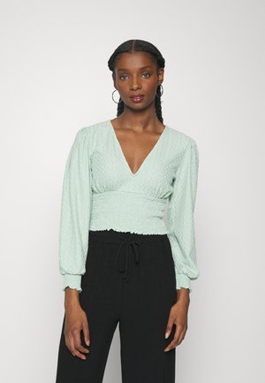 ONLY Petite ONLHANNAH SMOCK - Μπλούζα με μακριά μανίκια - silt green