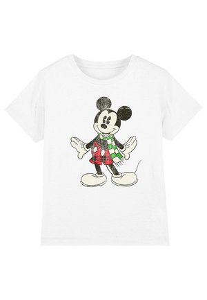 Disney MICKEY MOUSE RETRO CHRISTMAS SCARF - Print T-shirt - white