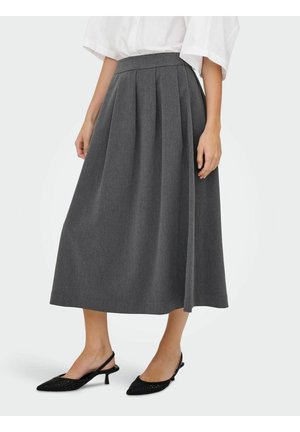A-linjekjol - dark grey melange