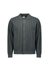 WITH BUTTON CLOSURE - Vest - dark steel