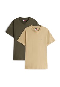 LINEAR CHEST TEE 2 PACK - T-shirt - bas - fatigue green  relic tan