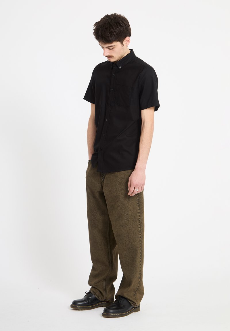 Chemise Volcom Manches Courtes Homme – Noire – Taille L – Coton/Polyester/Élasthanne