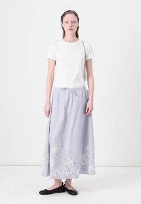 Tommy Hilfiger BRODERIE ANGLAISE LONG SKIRT - Trapecinis sijonas - classic ithaca/blue
