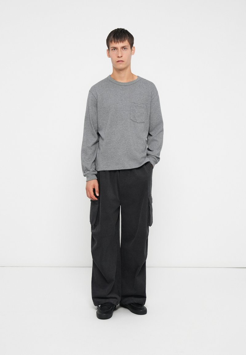 T-shirt Manches Longues GAP Homme - Gris - Taille M - 100% Coton