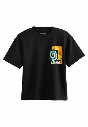 BACK SHORT SLEEVE - Tričko s potlačou - black white