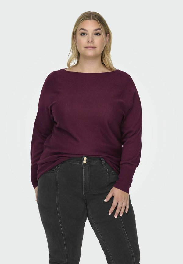 CARAIDA - Strickpullover - cabernet