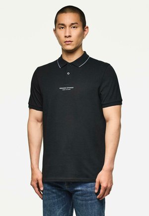 Polo shirt - black blue shadow