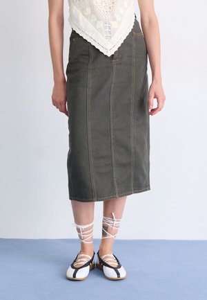 PANEL SKIRT - Jeansskjørt - grey faded wash