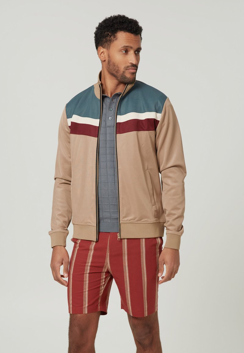 4funkyflavours Sudadera con cremallera - beige