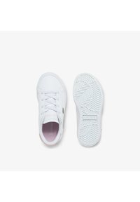 Lacoste POWERCOURT INFANT  ELASTIC LACES UNISEX - Sportcipő - wht/lt pnk