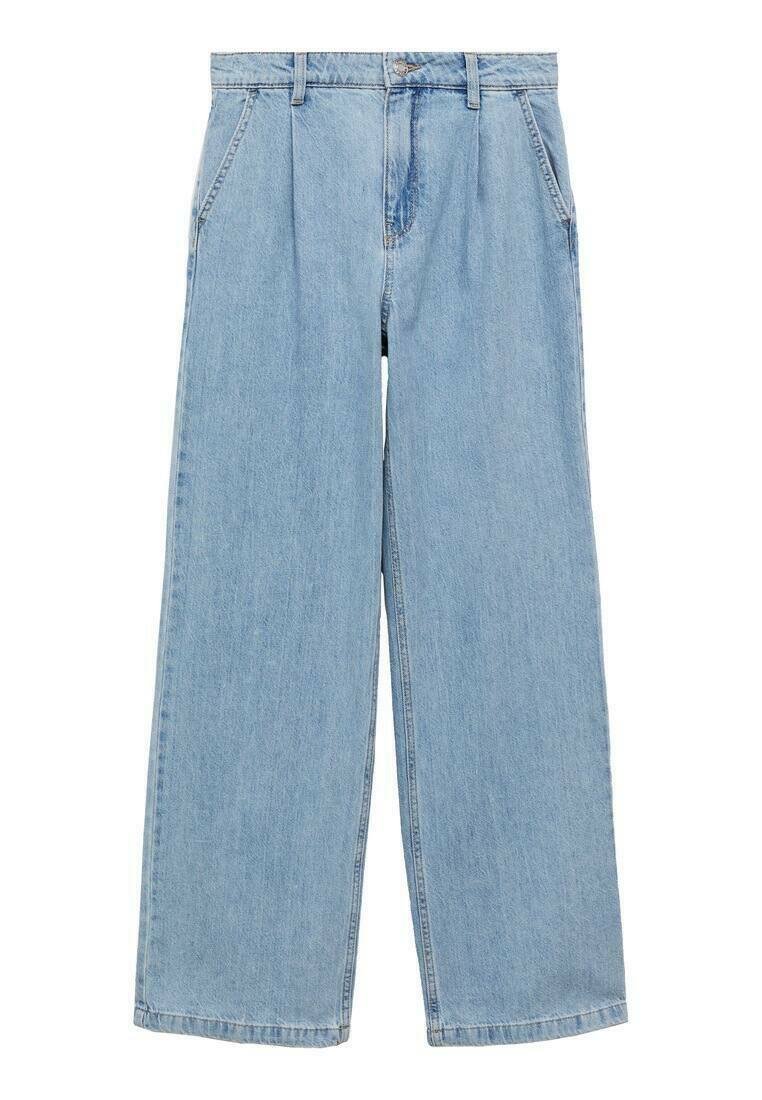 Mango Relaxed fit jeans blauw