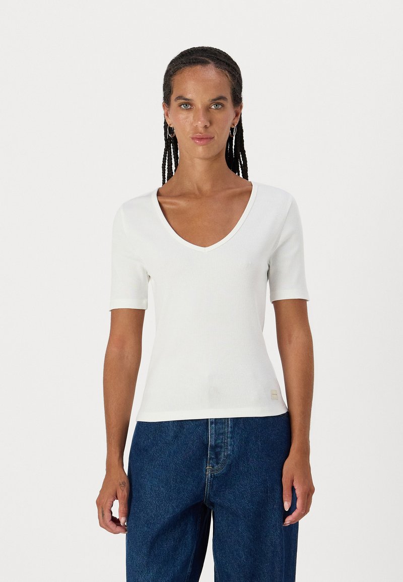 Calvin Klein Jeans V NECK TEE - Osnovna majica kratkih rukava - bright white