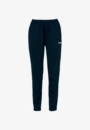 Mørkeblå sweatpants med elastisk talje, tapered ben og et lille hvidt logo på venstre lår. Lavet af blødt, struktureret stof.