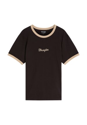 Wrangler, RINGER TEE - Μπλουζάκι με στάμπα - chocolate torte