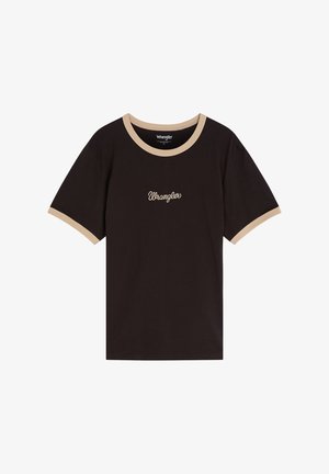 Wrangler, RINGER TEE - Тениска с щампа - chocolate torte