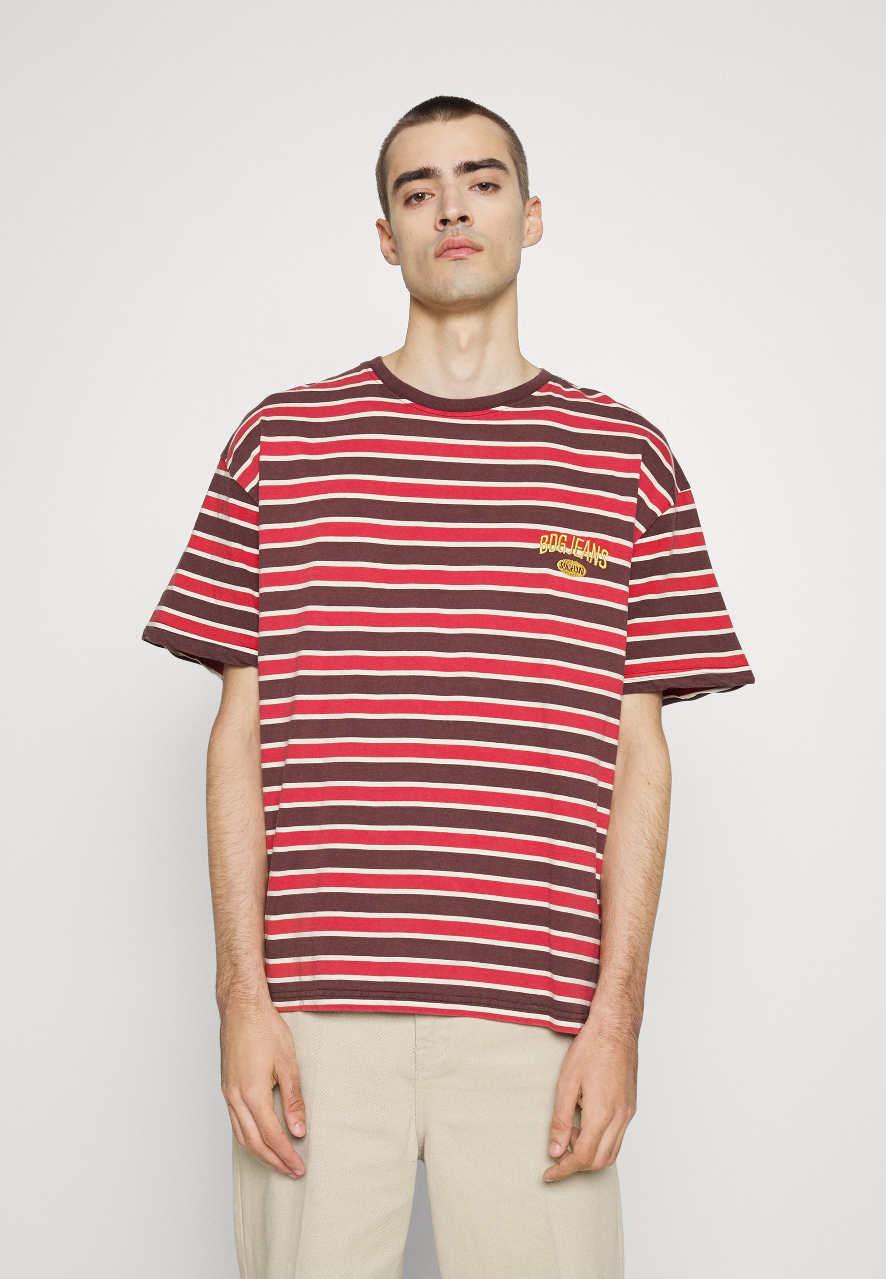 BDG Urban Outfitters STRIPE TEE CHOC 