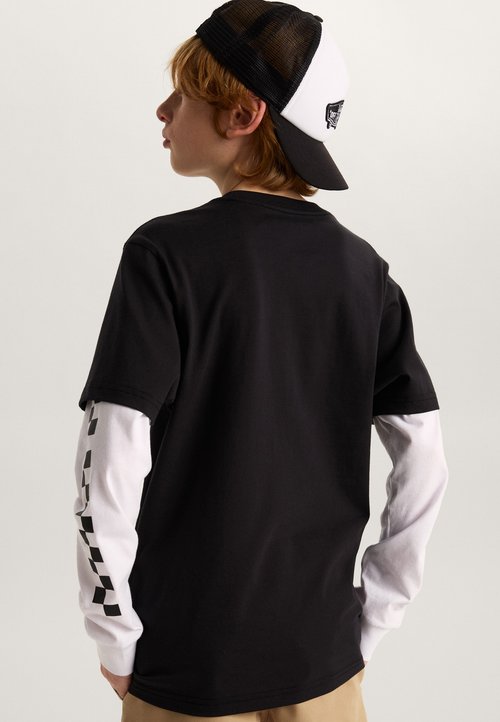 Vans BY LONG CHECK TWOFER BOYS - Long sleeved top - racing black white — foto 3