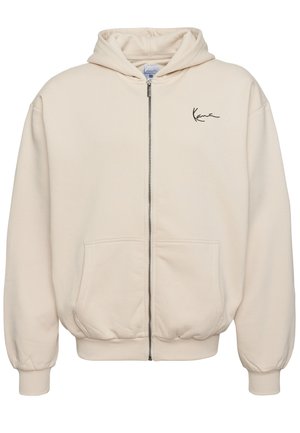 Karl Kani CHEST SIGNATURE ESSENTIAL ZIP HOODIE UNISEX - Jaka ar rāvējslēdzēju - grey