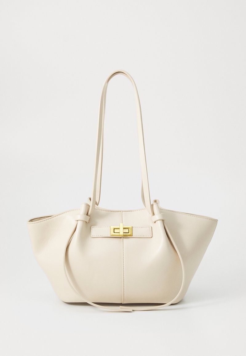 Gina Tricot MIDI LONG STRAP BAG - Käekott - ecru