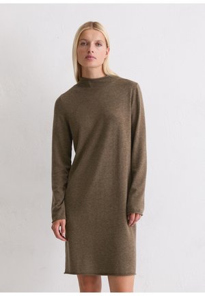 Gebreide jurk - shaded brown melange