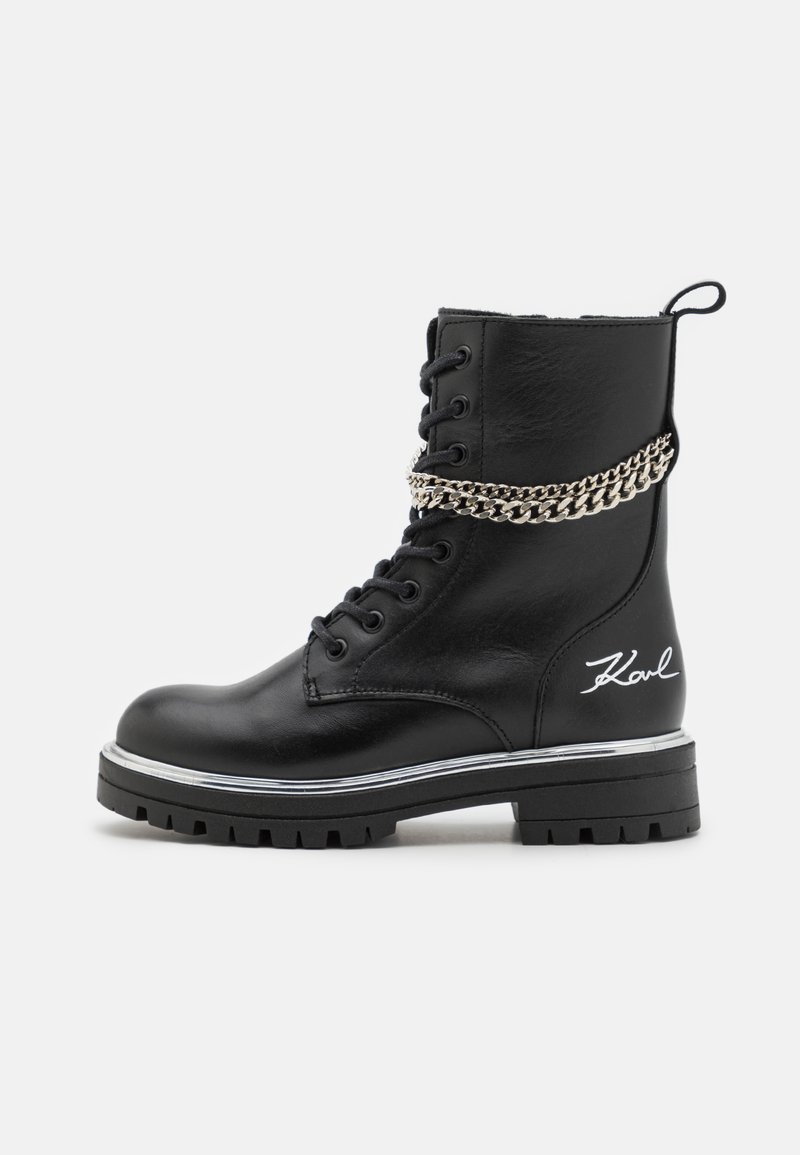 KARL LAGERFELD KIDS BOOTS - Bottes à lacets - black