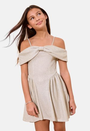 Lipsy REGULAR FIT - TEEN BOW BARDOT DRESS . - Cocktailkjole / festkjole - silver teen bow