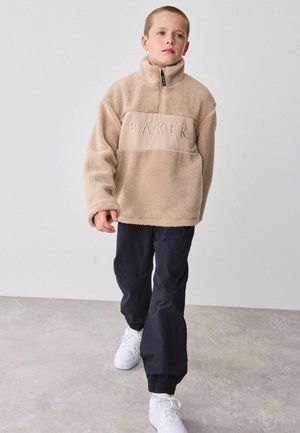 REGULAR FIT - BORG ZIP THROUGH - Felpa in pile - stone