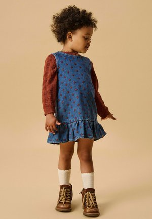 Lil' Atelier, DENIM DRESS EMBROIDERED - Robe en jean - dark blue denim