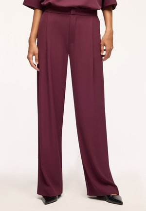 Terranova, PANTALONI WIDE LEG CON PINCES - Pantaloni - vinaccia