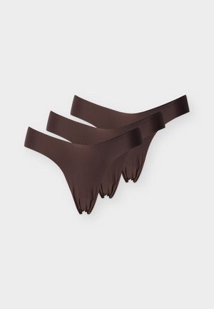 ONLTRACY V CUT CHEEKY BRIEF 3 PACK - Slip - seal brown