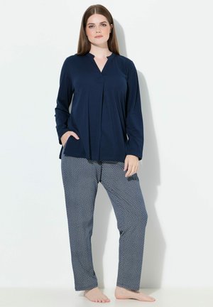 MUSTER RUNDHALS LANGARM SET - Nattøj sæt - midnight blue