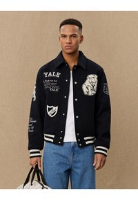 Les Deux YALE VARSITY JACKET UNISEX - Μπουφάν τύπου bomber - black