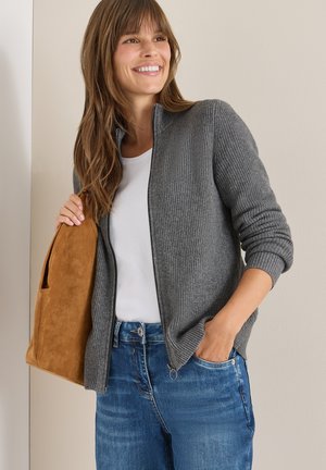 COSY MIT ZIPPER - Vest - grau