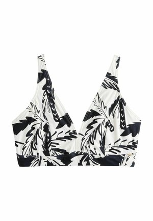 Bikini top - black/cream palm