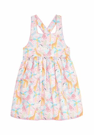 JoJo Maman Bébé SEASIDE SCENE CROSS BACK - REGULAR FIT - Denní šaty - pink safari animals