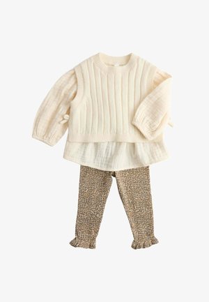 Marks & Spencer, UNISEX SET, beżowy melanż