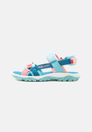TROLLKIDS KIDS OSLOFJORD UNISEX - Σανδάλια περπατήματος - harbor blue/aqua haze/peony rose