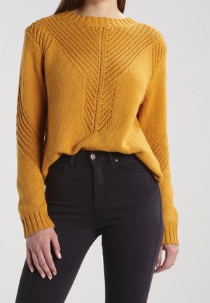 Stickad tröja - mustard yellow