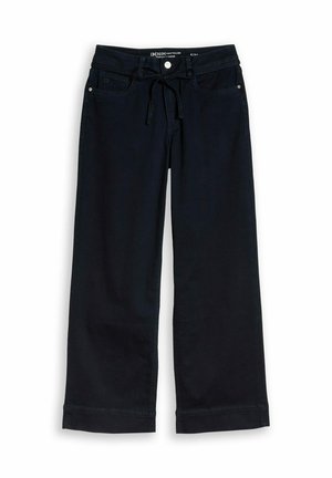 TOM TAILOR DENIM, TTEMILY WIDE JEANS MIT BINDEGÜRTEL - Wide leg - clean blue black denim