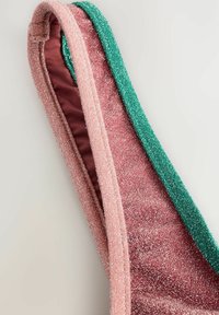 CONTRAST CROP  - Top de bikini - pink teal metallic
