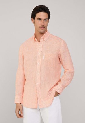 REGULAR FIT BENGAL STRIPED LINEN - Hemd - orange