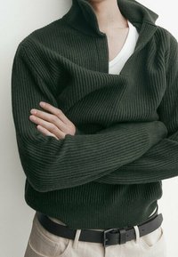 Massimo Dutti Strickpullover - dark green