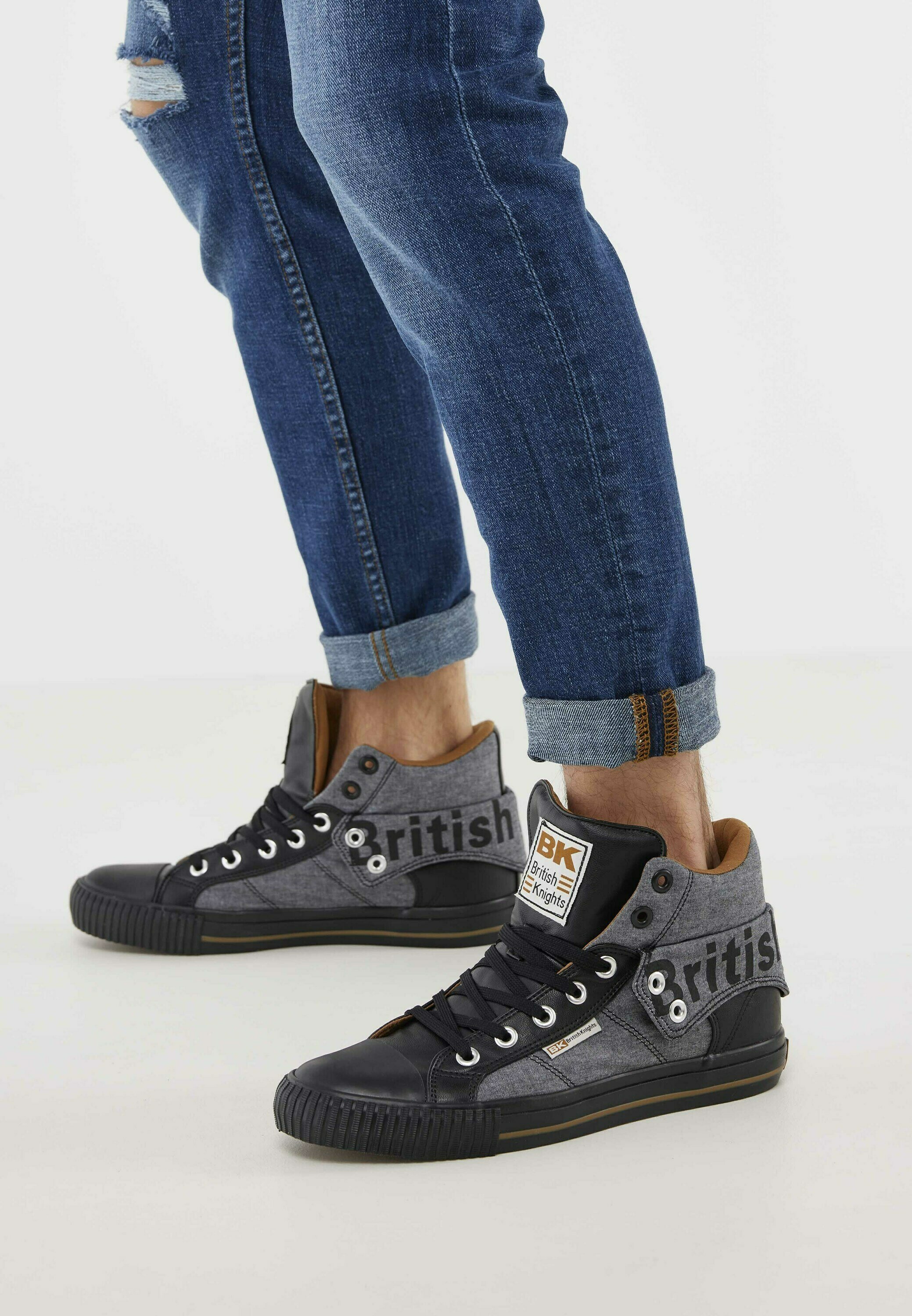 British Knights ROCO - Sneakers hoog - black cognac black/Zwart - Zalando.be