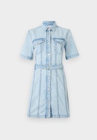 Tommy Jeans BELTED TRUCKER DRESS - Denim dress - denim light