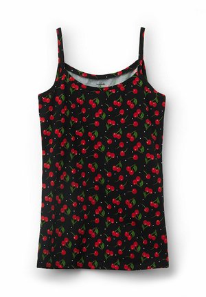 Tezenis MIT RUNDEM AUSSCHNITT - Undershirt - nero stampa cherry