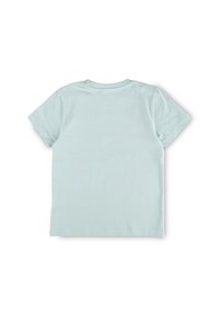 Light blue cotton t-shirt with short sleeves, crew neck, and a smooth, even texture. No graphics or patterns visible on the back.