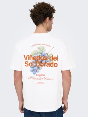 Only & Sons, ONSFRED - Print T-shirt - bright white